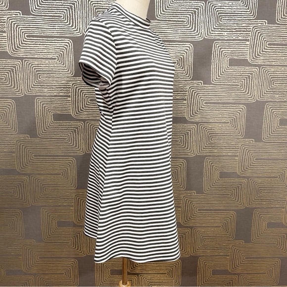 FREE PEOPLE BEACH Gray/White Striped Shift Dress - Picture 5 of 8